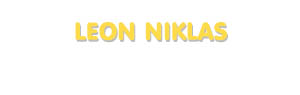 Der Vorname Leon Niklas